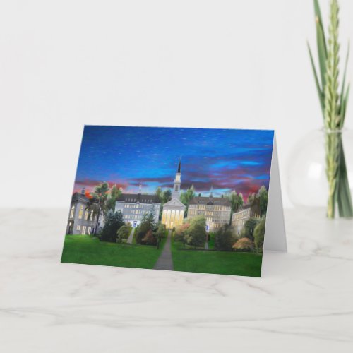 College Campus Middlebury summer Card