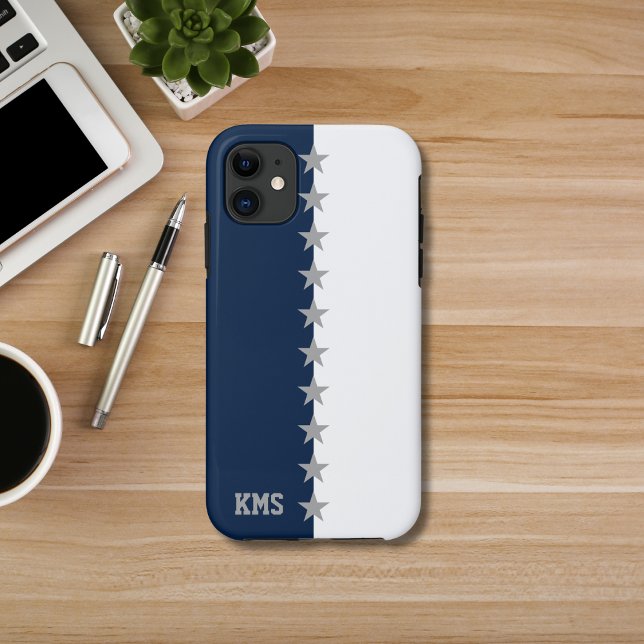 College Colors Blue & White Case-Mate iPhone Case (Creator Uploaded)