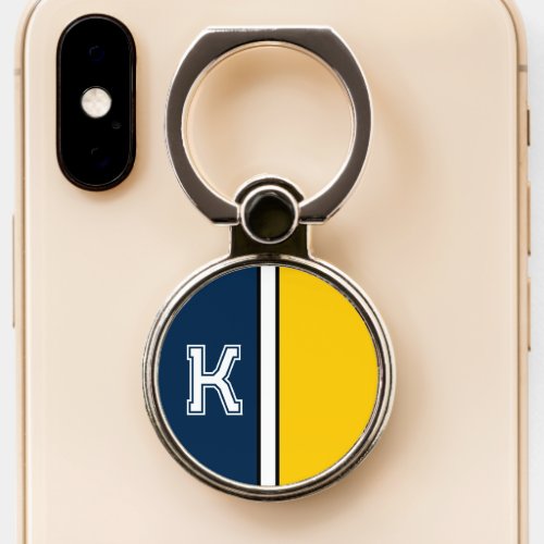 College Colors Monogram Phone Ring Stand