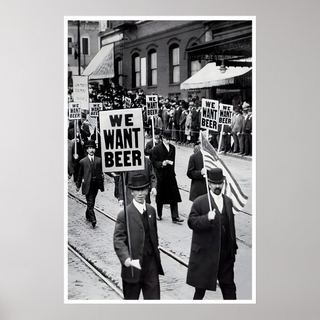 College Dorm Poster Vintage Prohibition Print We (Front)