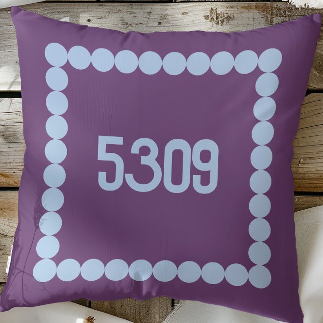 College Dorm Room Number, Custom University Throw Pillow (Creator Uploaded)
