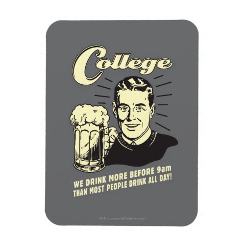 College Drink More Before 9 AM Magnet