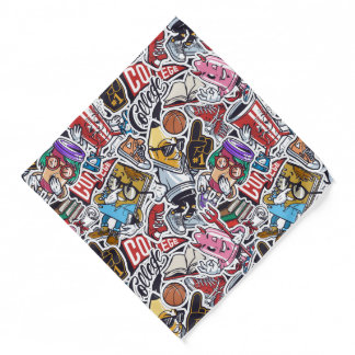 College Dynamic Art Urban Graffiti pattern Bandana