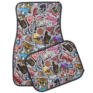 College Dynamic Art Urban Graffiti pattern Car Floor Mat