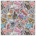 College Dynamic Art Urban Graffiti pattern Fabric