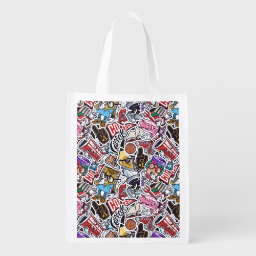 College Dynamic Art Urban Graffiti pattern Grocery Bag