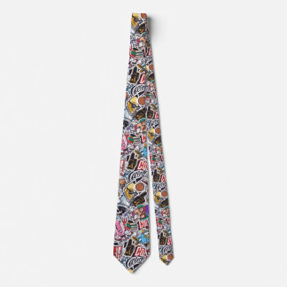 College Dynamic Art Urban Graffiti pattern Neck Tie