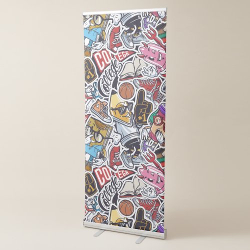 College Dynamic Art Urban Graffiti pattern Retractable Banner