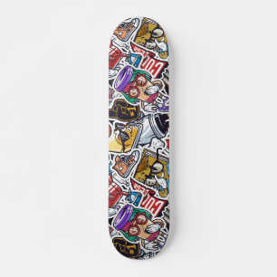 College Dynamic Art Urban Graffiti pattern Skateboard