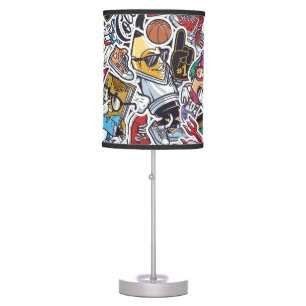 College Dynamic Art Urban Graffiti pattern Table Lamp