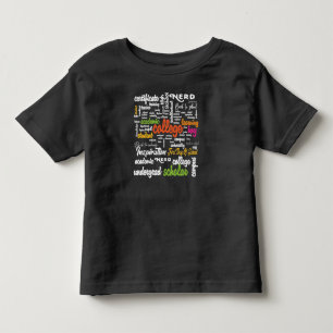 College Education Word Cloud patterns Toddler T-shirt