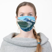 College Fjord I Beautiful Alaska Photography Adult Cloth Face Mask (Worn)