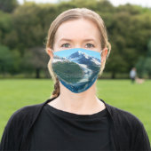 College Fjord I Beautiful Alaska Photography Adult Cloth Face Mask (Outside)