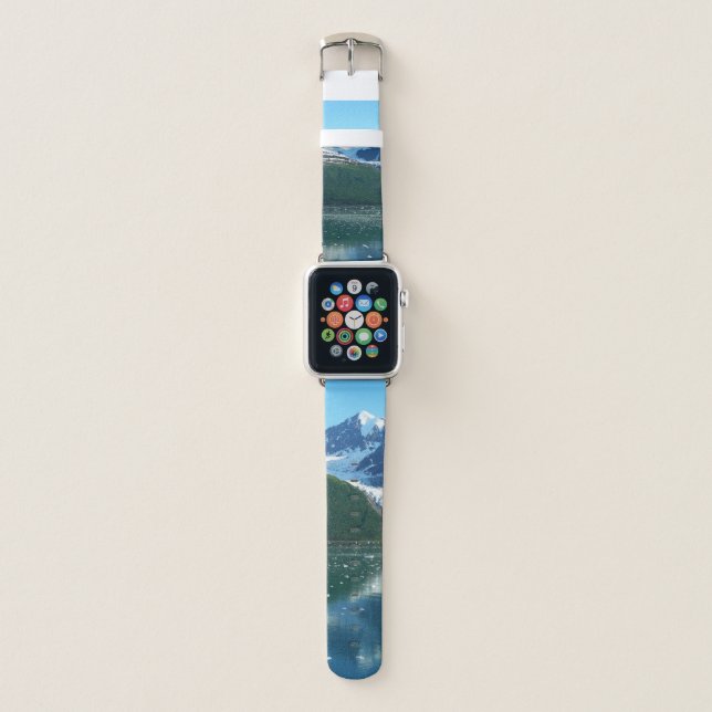 College Fjord I Beautiful Alaska Photography Apple Watch Band (Front)