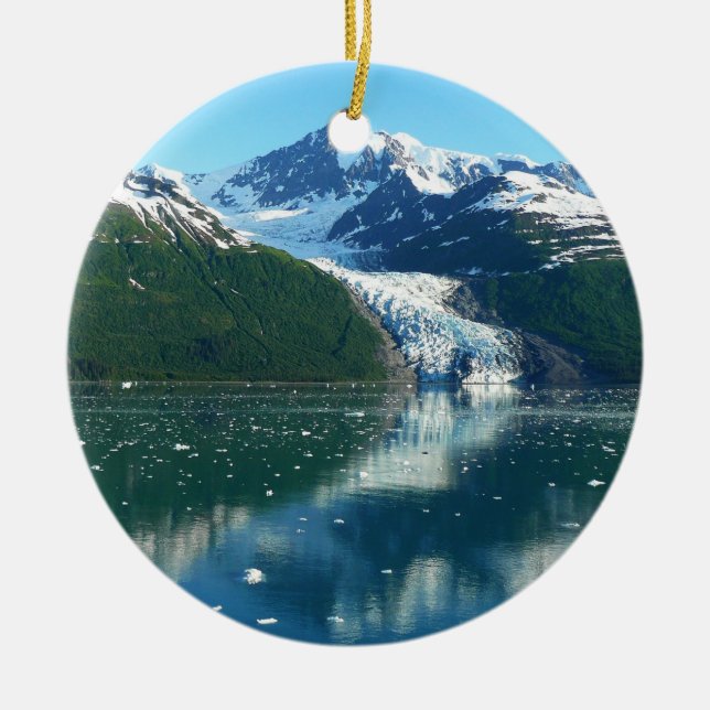 College Fjord I Beautiful Alaska Photography Ceramic Ornament (Front)