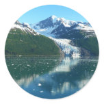 College Fjord I Beautiful Alaska Photography Classic Round Sticker