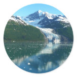College Fjord I Beautiful Alaska Photography Classic Round Sticker