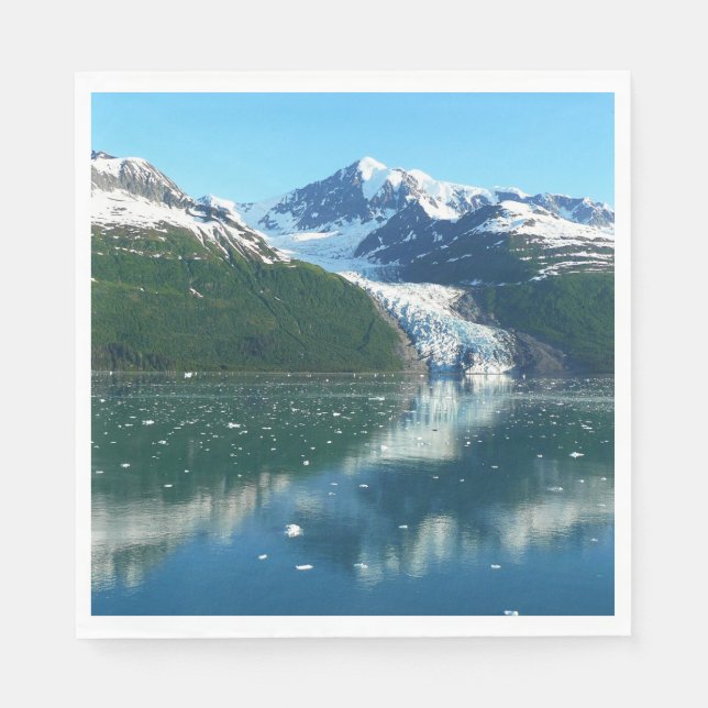College Fjord I Beautiful Alaska Photography Paper Napkins (Front)