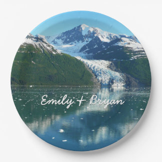 College Fjord I Beautiful Alaska Photography Paper Plates