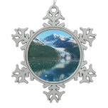 College Fjord I Beautiful Alaska Photography Snowflake Pewter Christmas Ornament