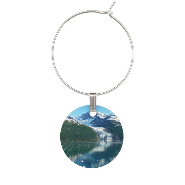 College Fjord I Beautiful Alaska Photography Wine Charm (Front)