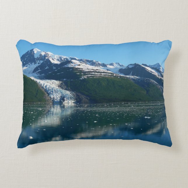 College Fjord II Beautiful Alaska Photography Accent Pillow (Front)