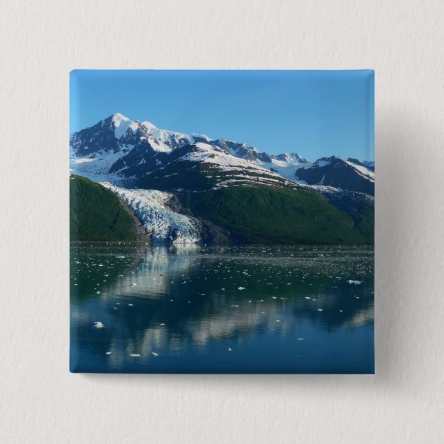 College Fjord II Beautiful Alaska Photography Button (Front)