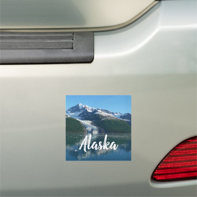College Fjord II Beautiful Alaska Photography Car Magnet (In Situ)