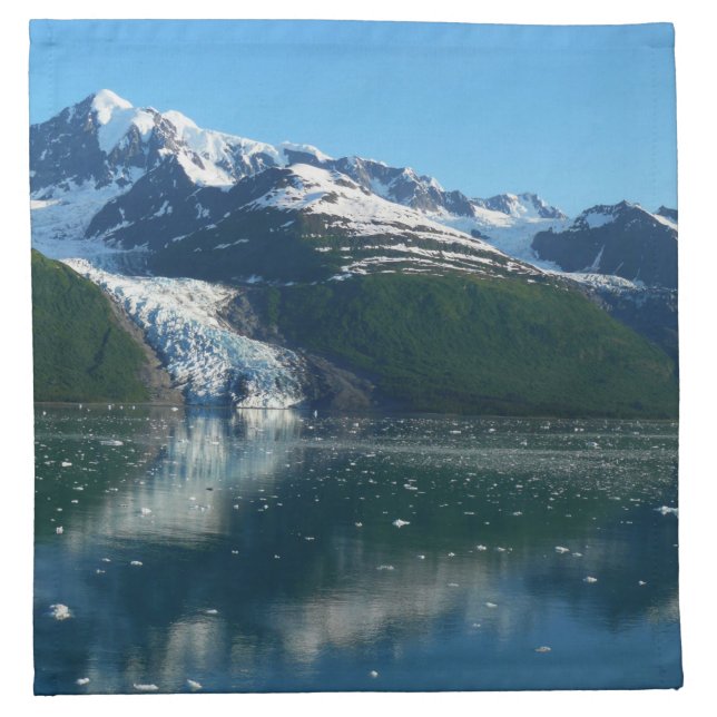 College Fjord II Beautiful Alaska Photography Cloth Napkin (Front)