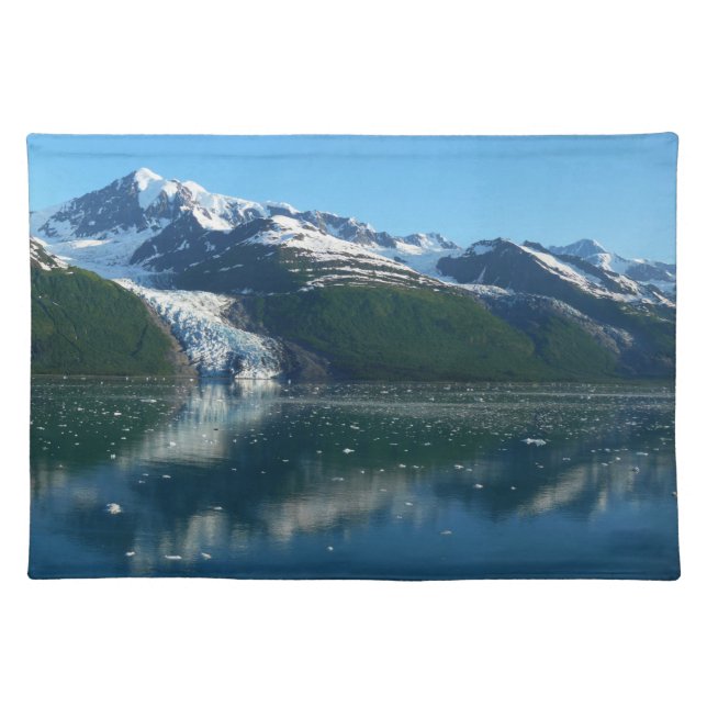 College Fjord II Beautiful Alaska Photography Cloth Placemat (Front)