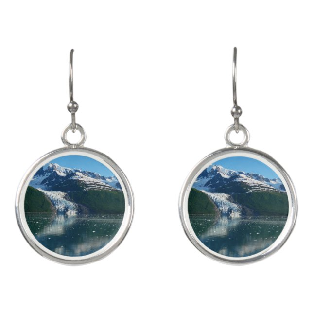 College Fjord II Beautiful Alaska Photography Earrings (Front)