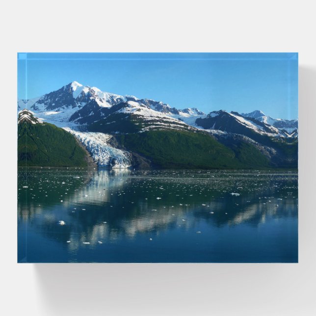 College Fjord II Beautiful Alaska Photography Paperweight (Front)