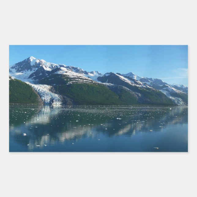College Fjord II Beautiful Alaska Photography Rectangular Sticker (Front)