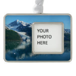 College Fjord II Beautiful Alaska Photography Silver Plated Framed Ornament