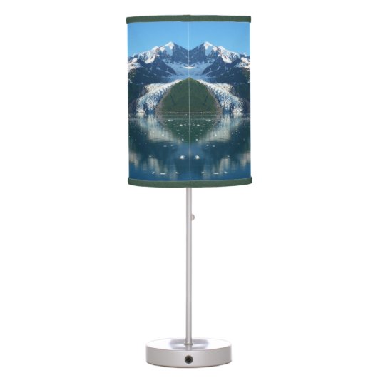 College Fjord II Beautiful Alaska Photography Table Lamp (Back)
