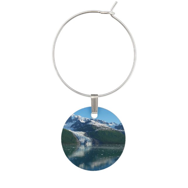 College Fjord II Beautiful Alaska Photography Wine Glass Charm (Front)