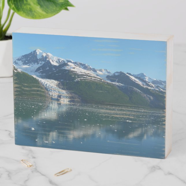 College Fjord II Beautiful Alaska Photography Wooden Box Sign (In Situ Horizontal)