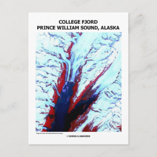 College Fjord Prince William Sound Alaska Postcard