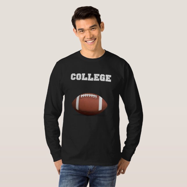 College Football a picture of a football T-Shirt (Front Full)