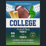 College Football Party change color and add logo Flyer<br><div class="desc">The color of the foam hand can be changed from green to suit your event in "Select a background color" and choosing.</div>