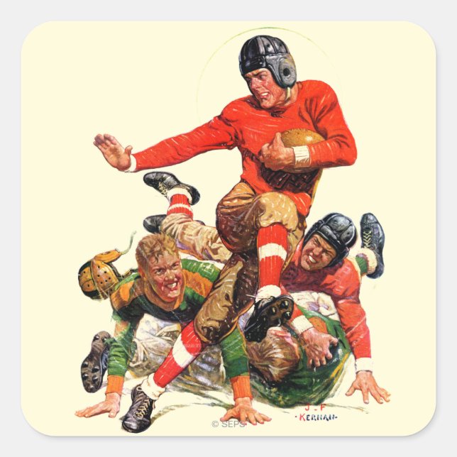 College Football Square Sticker (Front)