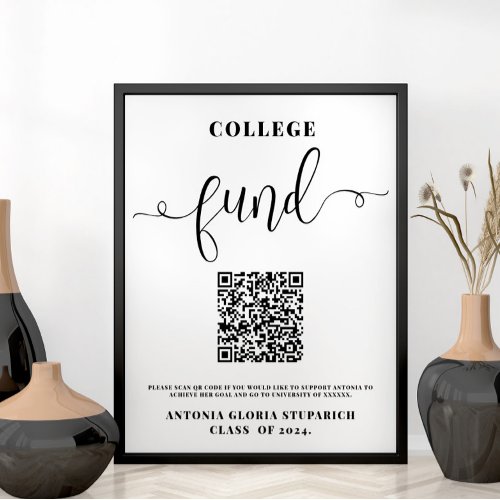 College fund graduation sign printable sign