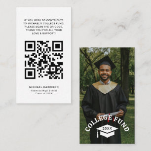 College Fund QR Code Graduation Photo Insert