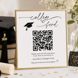 College Fund QR Code Sign
