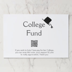 College fund scan QR add details graduate donation Paper Pad