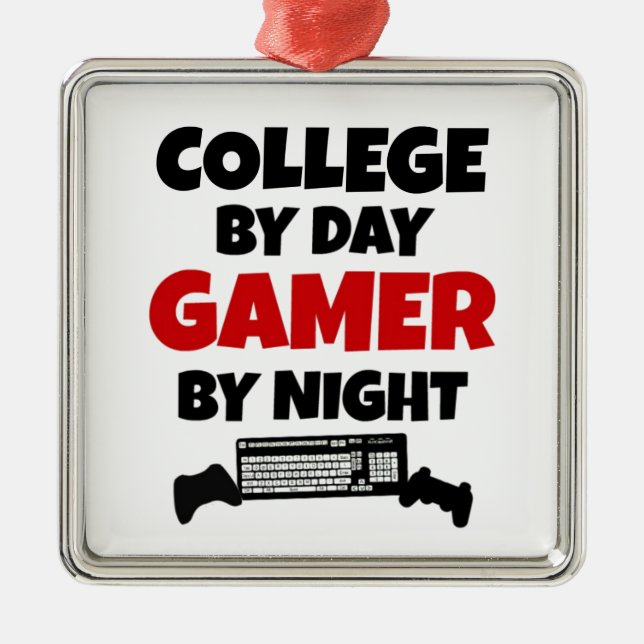 College Gamer Metal Ornament (Front)