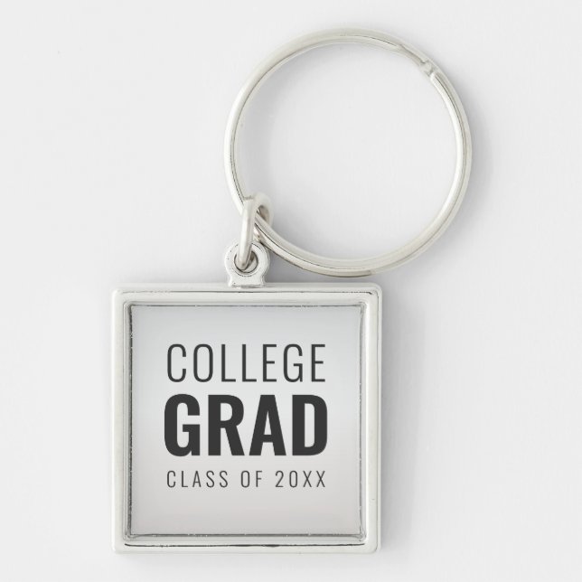 College Grad Class of 20XX Graduation Keychain (Front)