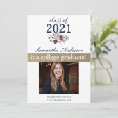 College Graduate Class of 20xx Announcement Card (Standing Front)