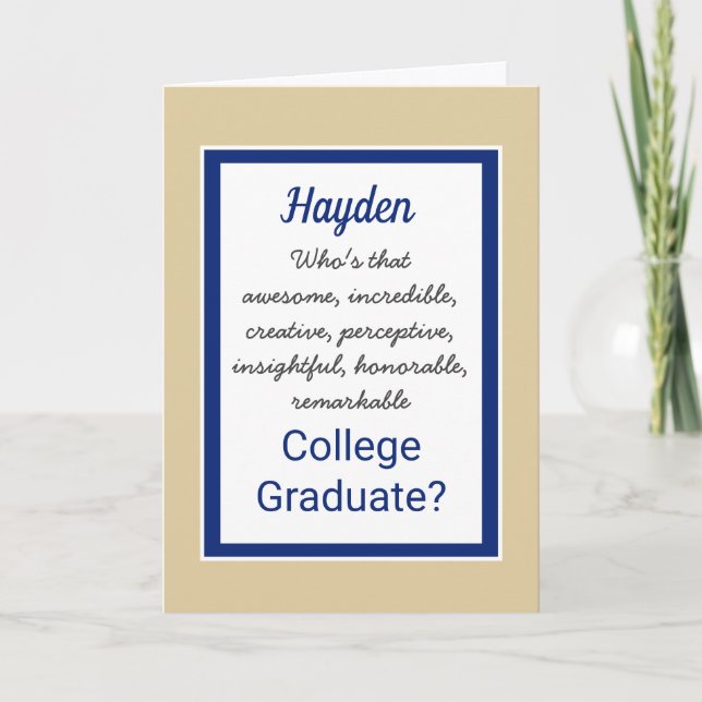 College Graduate Congratulations card (Front)