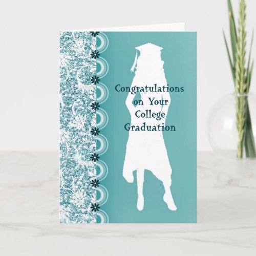 College Graduation Card for Niece with Female Grad
